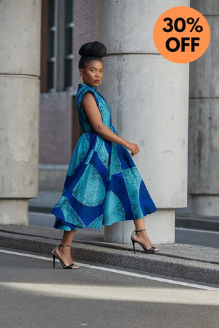 Masego Royal Blue Midi Dress