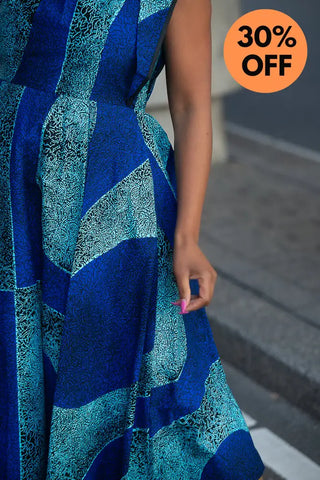 Masego Royal Blue Midi Dress