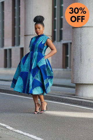 Masego Royal Blue Midi Dress