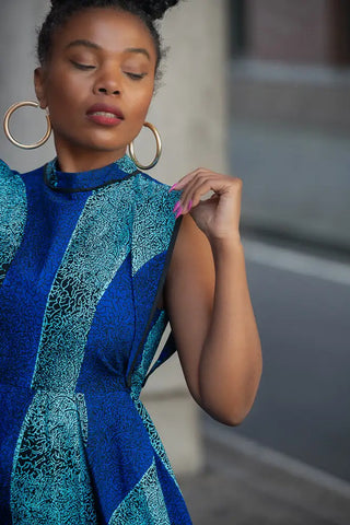 Masego Royal Blue Midi Dress