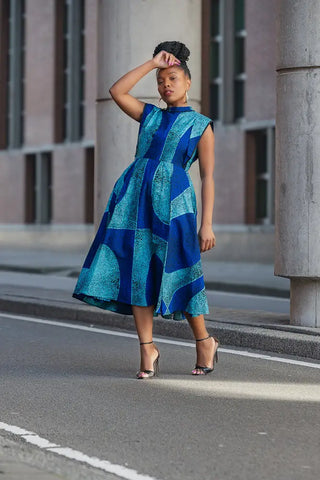 Masego Royal Blue Midi Dress
