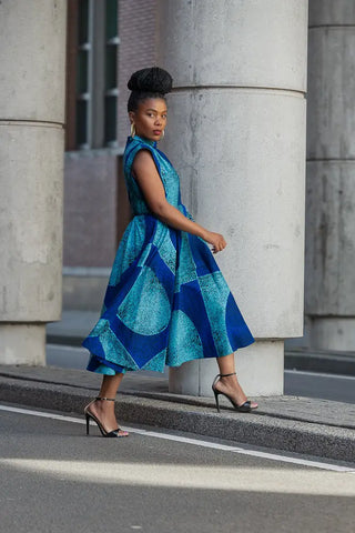 Masego Royal Blue Midi Dress