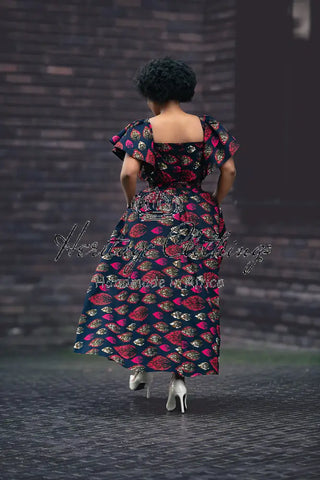 Maya Black Invisible Front Slit Dress Dresses