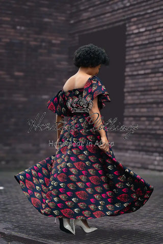 Maya Black Invisible Front Slit Dress Dresses