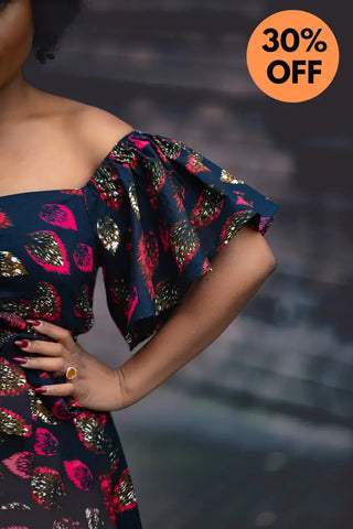 Maya Black Invisible Front Slit Dress Dresses