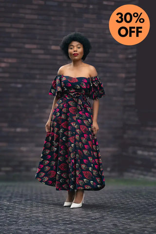 Maya Black Invisible Front Slit Dress Dresses