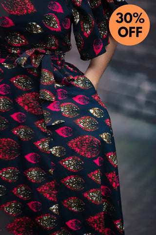 Maya Black Invisible Front Slit Dress Dresses