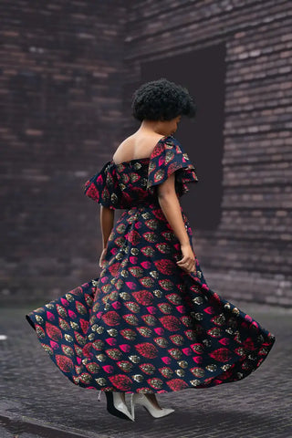 Maya Black Invisible Front Slit Dress Dresses