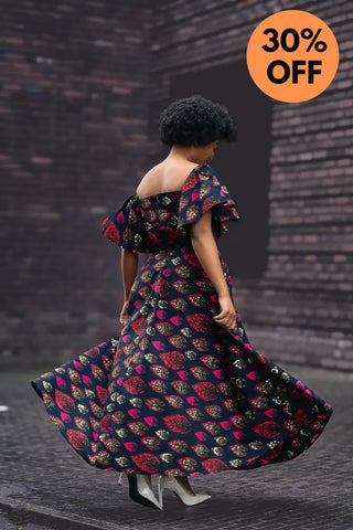 Maya Black Invisible Front Slit Dress Dresses