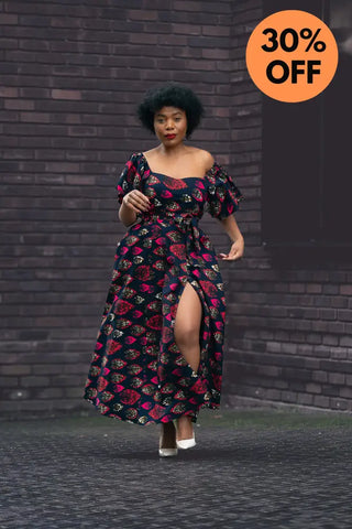 Maya Black Invisible Front Slit Dress Dresses