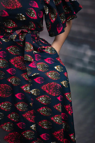 Maya Black Invisible Front Slit Dress Dresses