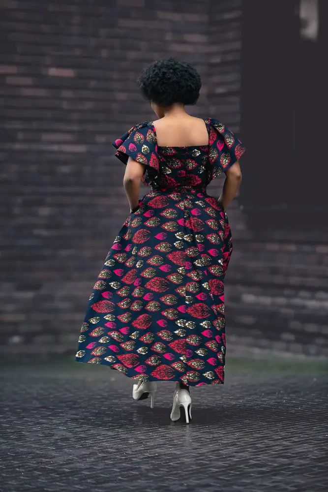 Maya Black Invisible Front Slit Dress Dresses