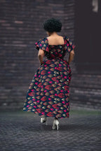 Maya Black Invisible Front Slit Dress Dresses