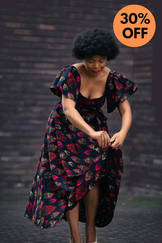 Maya Black Invisible Front Slit Dress Dresses