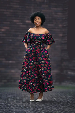 Maya Black Invisible Front Slit Dress Dresses