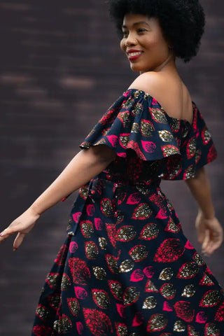 Maya Black Invisible Front Slit Dress Dresses