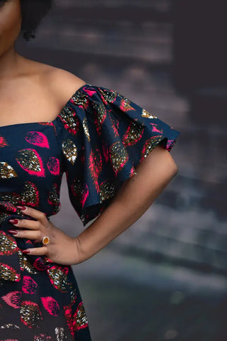 Maya Black Invisible Front Slit Dress Dresses