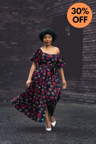 Maya Black Invisible Front Slit Dress Dresses