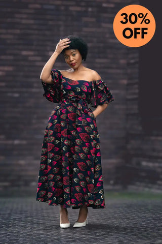 Maya Black Invisible Front Slit Dress Dresses