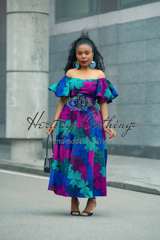MAYA BLUE AND PURPLE DRESS Dresses