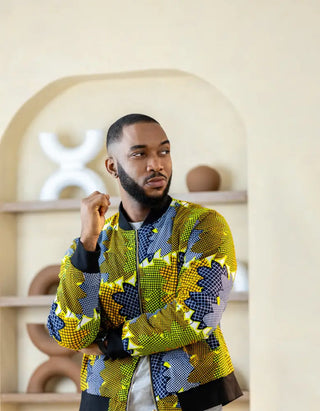 MEN’S AMMA NAVY AND LIME REVERSAL JACKET Coats & Jackets