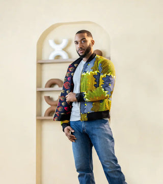 MEN’S AMMA NAVY AND LIME REVERSAL JACKET Coats & Jackets