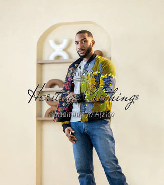 MEN’S AMMA NAVY AND LIME REVERSAL JACKET Coats & Jackets