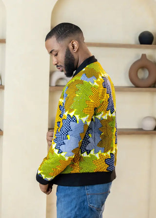 MEN’S AMMA NAVY AND LIME REVERSAL JACKET Coats & Jackets