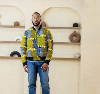 MEN’S AMMA NAVY AND LIME REVERSAL JACKET Coats & Jackets