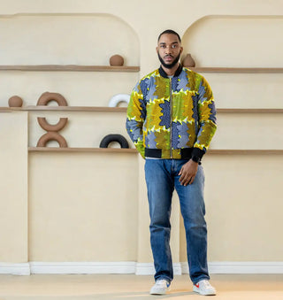 MEN’S AMMA NAVY AND LIME REVERSAL JACKET Coats & Jackets