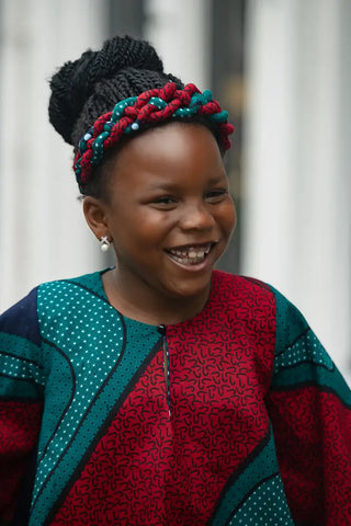 MINI HAMZA GREEN BRAIDED HEADBAND Kid’s Headband