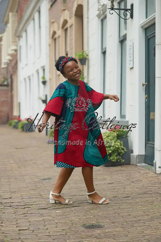 MINI HAMZA GREEN DRESS Kid’s Dress