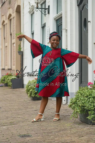 MINI HAMZA GREEN DRESS Kid’s Dress