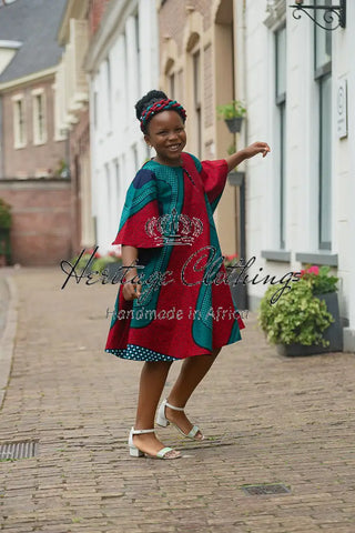 MINI HAMZA GREEN DRESS Kid’s Dress