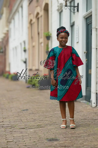 MINI HAMZA GREEN DRESS Kid’s Dress