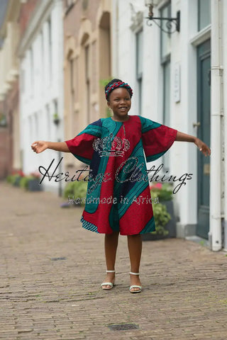 MINI HAMZA GREEN DRESS Kid’s Dress