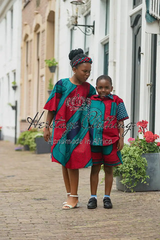MINI HAMZA GREEN DRESS Kid’s Dress