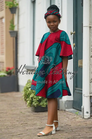 MINI HAMZA GREEN DRESS Kid’s Dress