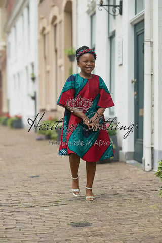 MINI HAMZA GREEN DRESS Kid’s Dress