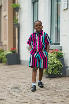 Mini Peju Pink Boy Set