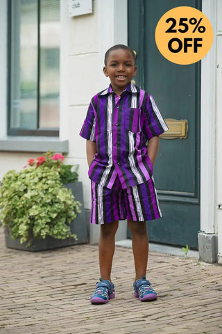 MINI PEJU PURPLE BOY SET BOYS