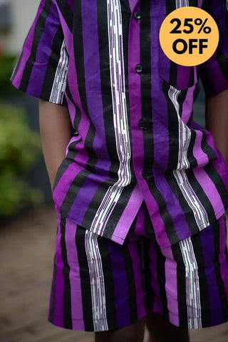 MINI PEJU PURPLE BOY SET BOYS