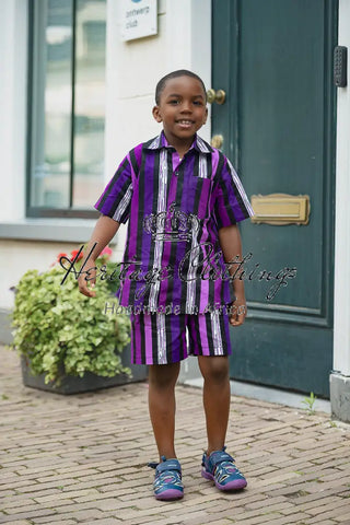 MINI PEJU PURPLE BOY SET BOYS