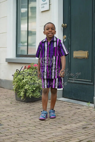 MINI PEJU PURPLE BOY SET BOYS