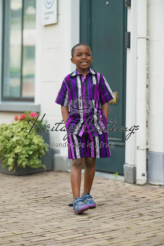 MINI PEJU PURPLE BOY SET BOYS