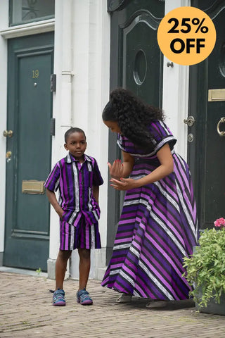 MINI PEJU PURPLE BOY SET BOYS