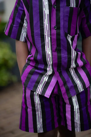 MINI PEJU PURPLE BOY SET BOYS