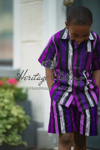 MINI PEJU PURPLE BOY SET BOYS