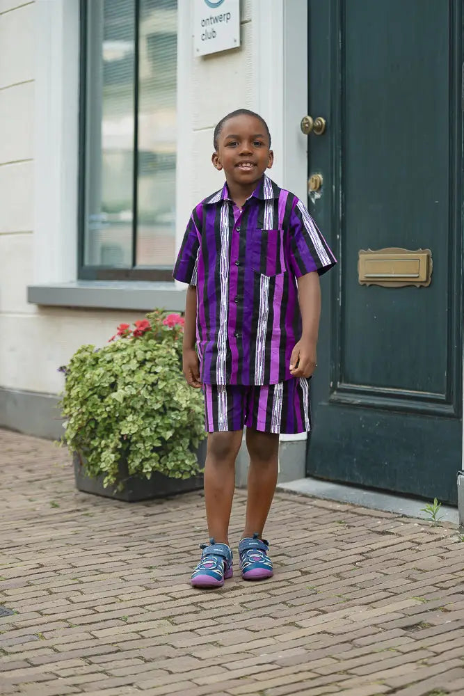 MINI PEJU PURPLE BOY SET BOYS