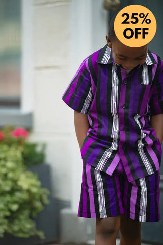 MINI PEJU PURPLE BOY SET BOYS